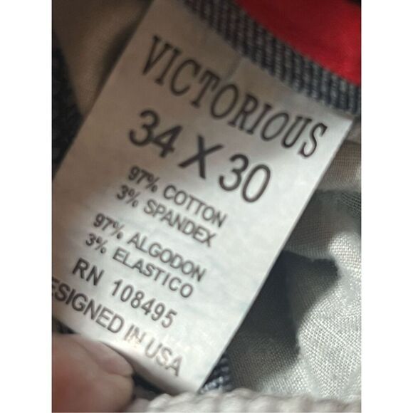 VICTORIOUS High-end Men’s Stretch Jeans W/ Military Patches 34 x 30 - Picture 5 of 7